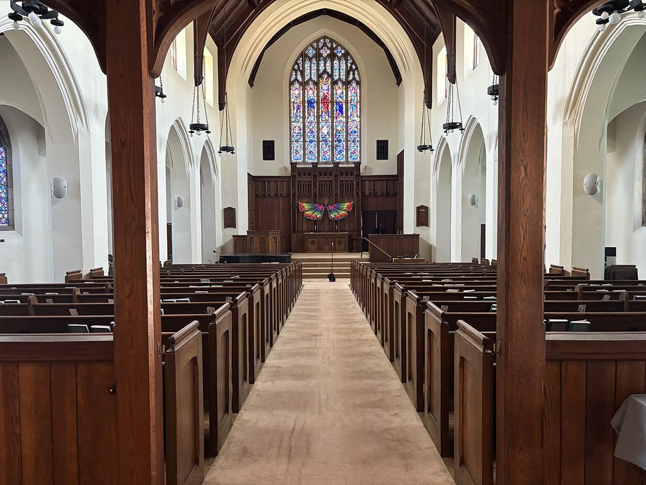 Throop Chapel in Pasadena, the gathering space for Anubis funerals