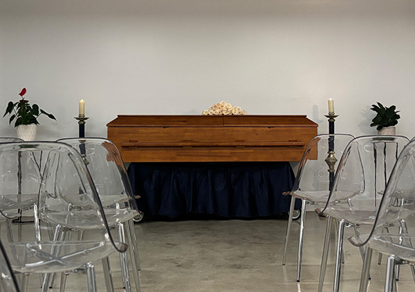 Throop Chapel in Pasadena, the gathering space for Anubis funerals