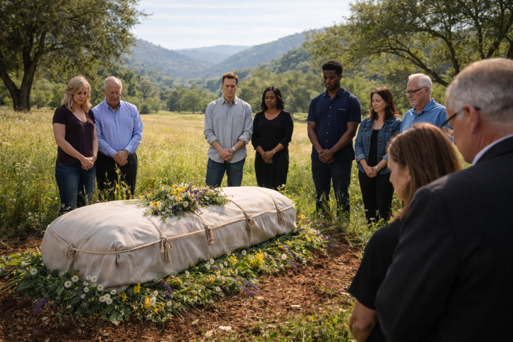 Natural burial in California meadow