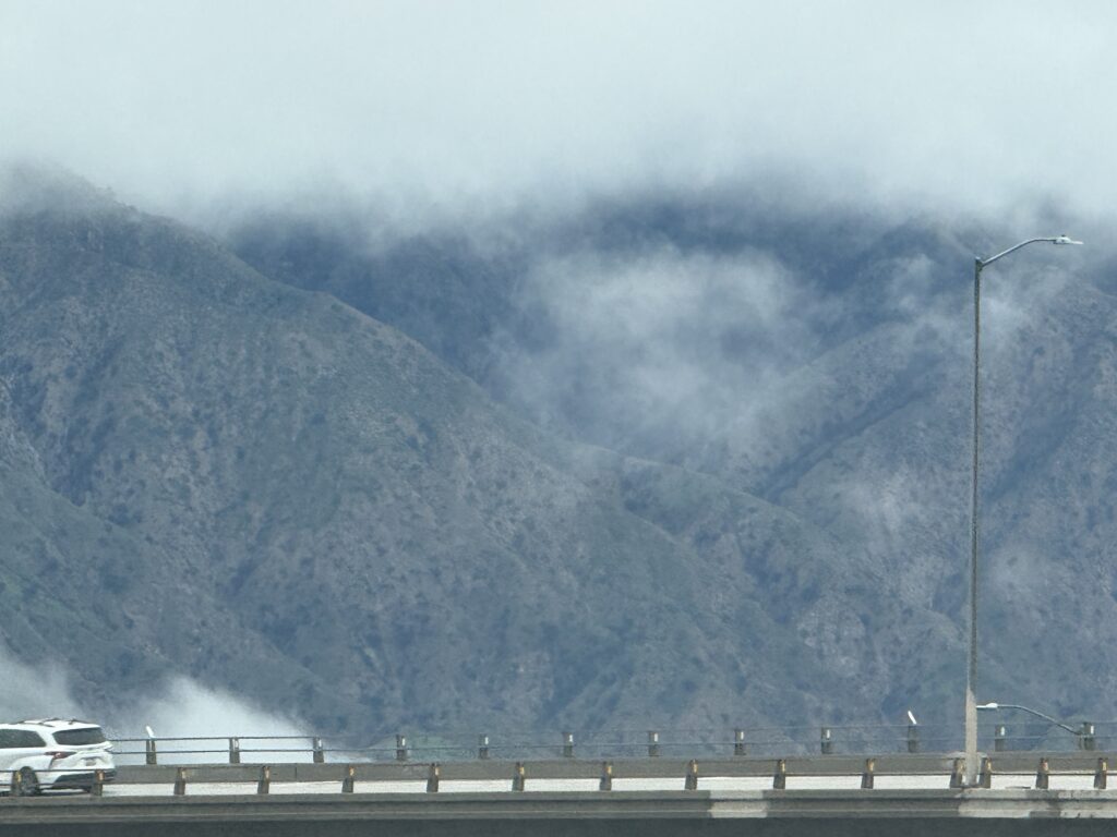 Misty mountains roadside silence