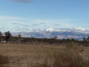 Expansive desert mountain landscape
