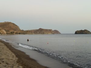 Quiet coastal evening solitude