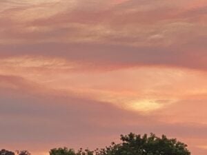 Soft pastel sunset sky horizon