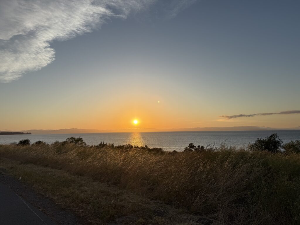 Peaceful sunset over the ocean